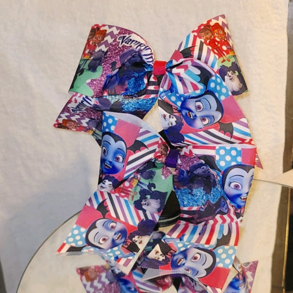 Set of 2 Large Vampirina girl hair bows